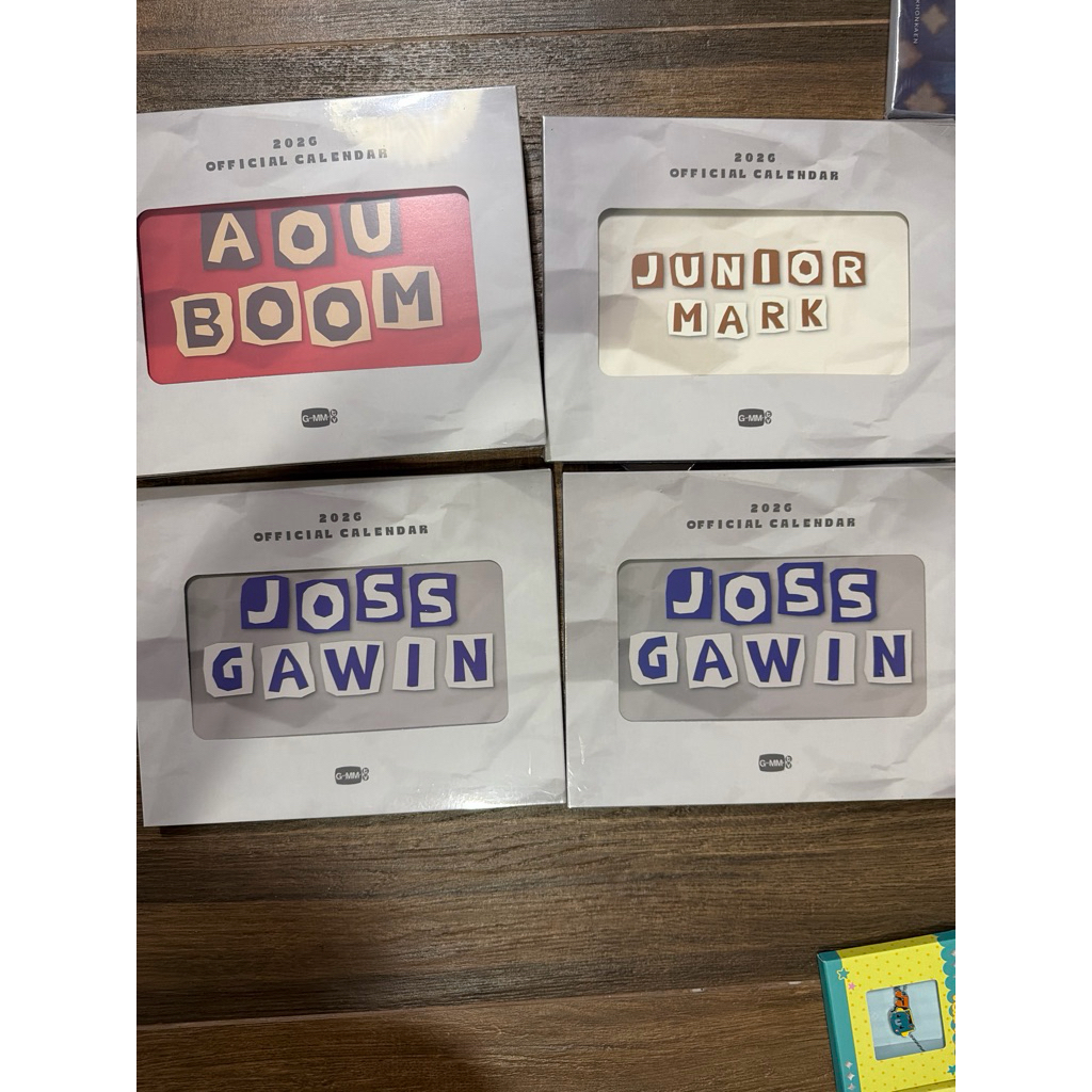 พร้อมส่ง GMMTV 2026 OFFICIAL CALENDAR AOUBOOM JUNIORMARK JOSSGAWIN ยังไม่แกะ