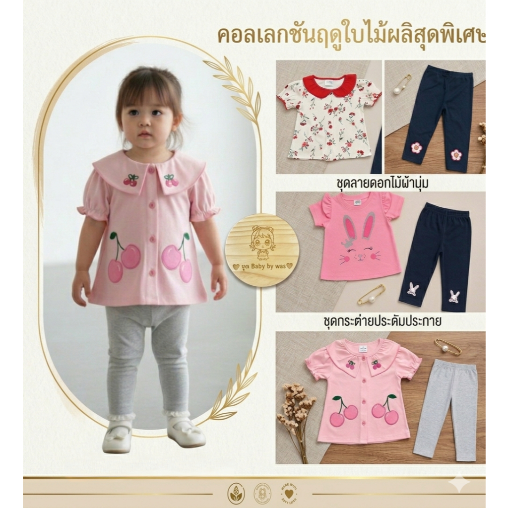 Rn New in ชุดเซ็ทเด็กผู้หญิงสุดน่ารัก 1-5 ขวบ