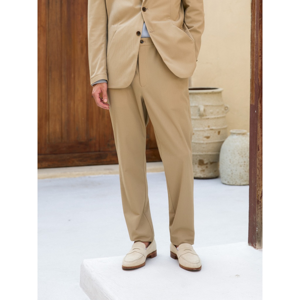 TAKEO KIKUCHI กางเกงขายาว AIRFLOW SUCKER TRICOT STRAIGHT EASY PANTS