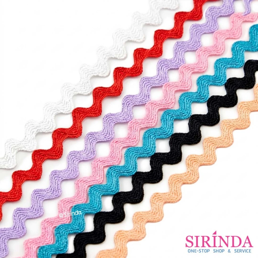 เทปซิกแซก เทปซิกแซ็ก เทปตกแต่ง l ZIGZAG ELASTIC BAND (00030050) (ห่อเล็ก)