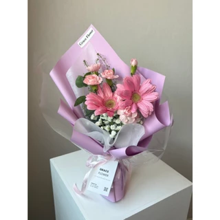 [ สินค้าพร้อมส่งด่วน ] ไซส์มินิ เยียบีร่าสุ่มสี 2 ดอก ดอกไม้สด สุ่มสีกระดาษห่อช่อ วันแม่