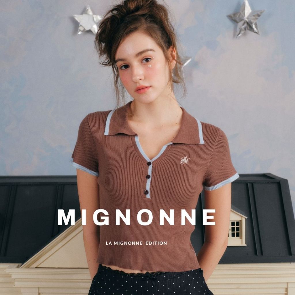 La Mignonne (One Size) Daniella Elise Top เสื้อใส่เที่ยว ใส่ทำงาน เนื้อผ้าไหมพรมไม่หนาใส่สบาย