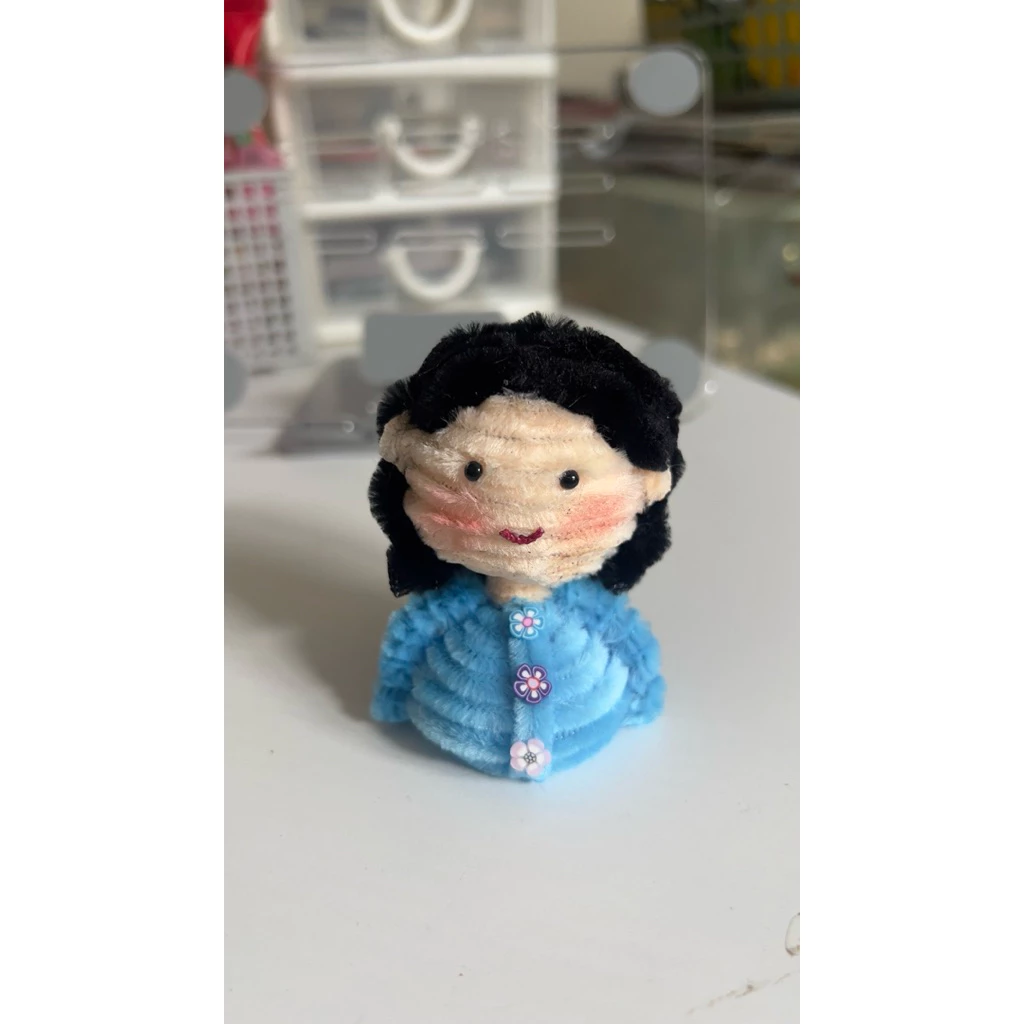 ตุ๊กตาโมเดลลวดกำมะหยี่หน้าคุณแม่คุณยาย 1.5cm แพ็ค 6 ชิ้น thumbnail 6