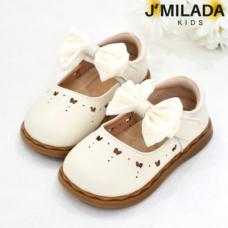 J’Milada Kids รองเท้าคัทชูเด็ก รองเท้าเด็กผู้หญิง รองเท้าเจ้าหญิง หัดเดิน - 5 ขวบ หนังนุ่ม เบา ใส่สบาย (Metoo37)