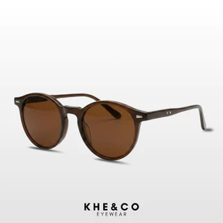 KHE&CO | Director แว่นกันแดดทรงกลม ดีไซน์เรียบหรู บานพับเหล็ก กันแดด UV400 ฟรีซองหนัง+ผ้าเช็ดเลนส์