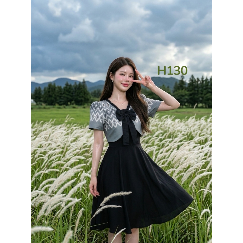เดรสผ้านิลินสลาฟ s-xxxl