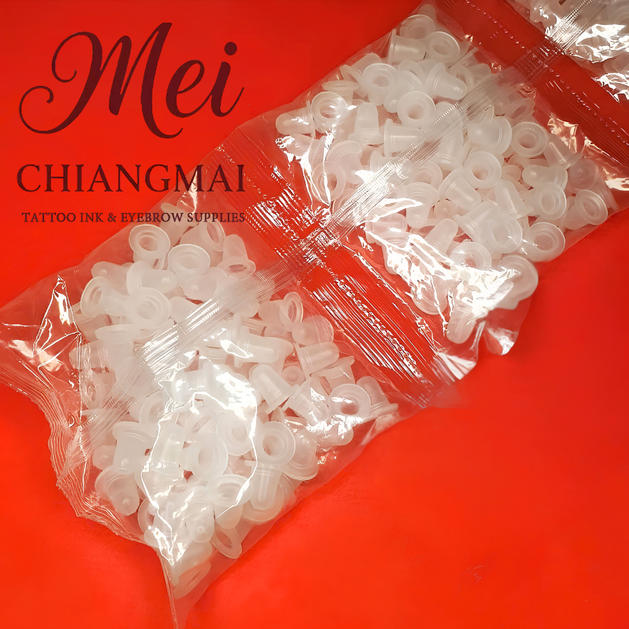 ถ้วยหมึกซิลิโคน PMU | ถ้วยใส่สีสักแบบใช้สะดวก | อุปกรณ์ช่างสัก
