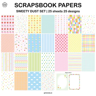 กระดาษพื้นหลัง สำหรับตกแต่ง ✏️🐬💖🧼 journal scrapbook planner diary