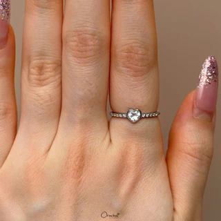 Orachat | Little heart 14k ring. (แหวนตัวเรือนสแตนเลส)