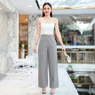 ขากระบอกกลาง สินค้างานป้าย ไซส์ S-2XL มี 6 สี ผู้หญิง เสื้อผ้า Clothing Women Pants กระเป๋า 2 ใ กางเกงสแล็คสไตล์เกาหลี