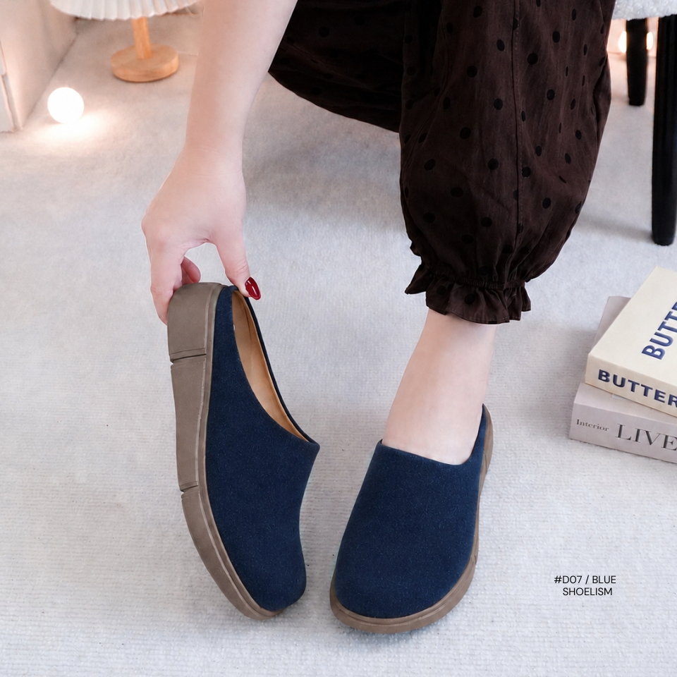 D07 #รองเท้าลำลองเปิดส้น งานสวยคลาสสิคสุดๆ SHOELISM เย็บดีแพทเทิร์นเนียบ วัสดุ 𝐏𝐔 พรีเมียม