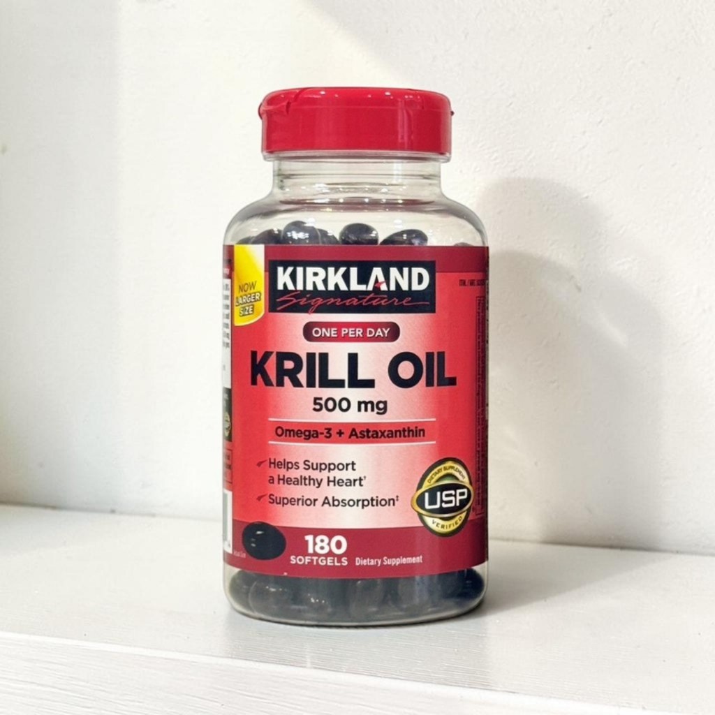 Kirkland Signature Krill Oil ขนาด 500 mg จำนวน 180 ซอฟต์เจล