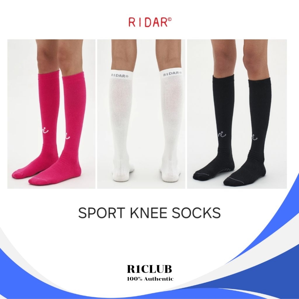 [พร้อมส่ง] ถุงเท้าทรงสูง RIDAR SPORT KNEE SOCKS (แบบแบ่งขาย 1คู่) [แท้100%]