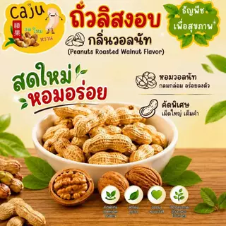 ถั่วลิสง อบวอลนัท หอมกลิ่นวอลนัท อร่อย มันทุกเม็ด เคี้ยวเพลิน ธัญพืชเพื่อสุขภาพ