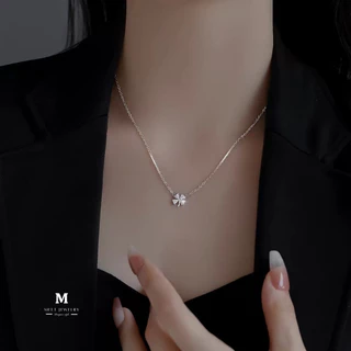 MEET💕พร้อมส่ง สร้อยคอเงินแท้ Luck Leaf สร้อยเงินแท้925 สร้อยคอเพชร สร้อยแฟชั่น สร้อยคอผู้หญิง