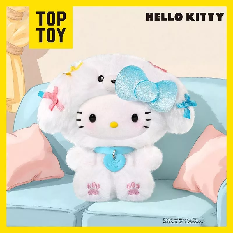 TOPTOY x Hello Kitty Puppy Party Series Plush Pendant Blind Box ซีรีส์ ตุ๊กตานุ่มเกาะกระเป๋า ของสะสมน่ารัก 100%ORI