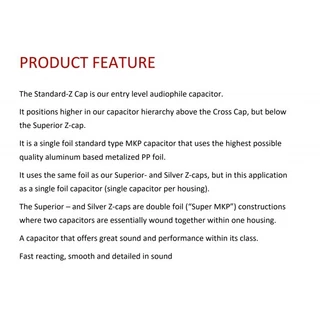 Jantzen Audio STANDARD Z-CAP Metalized polypropylene foil capacitor.