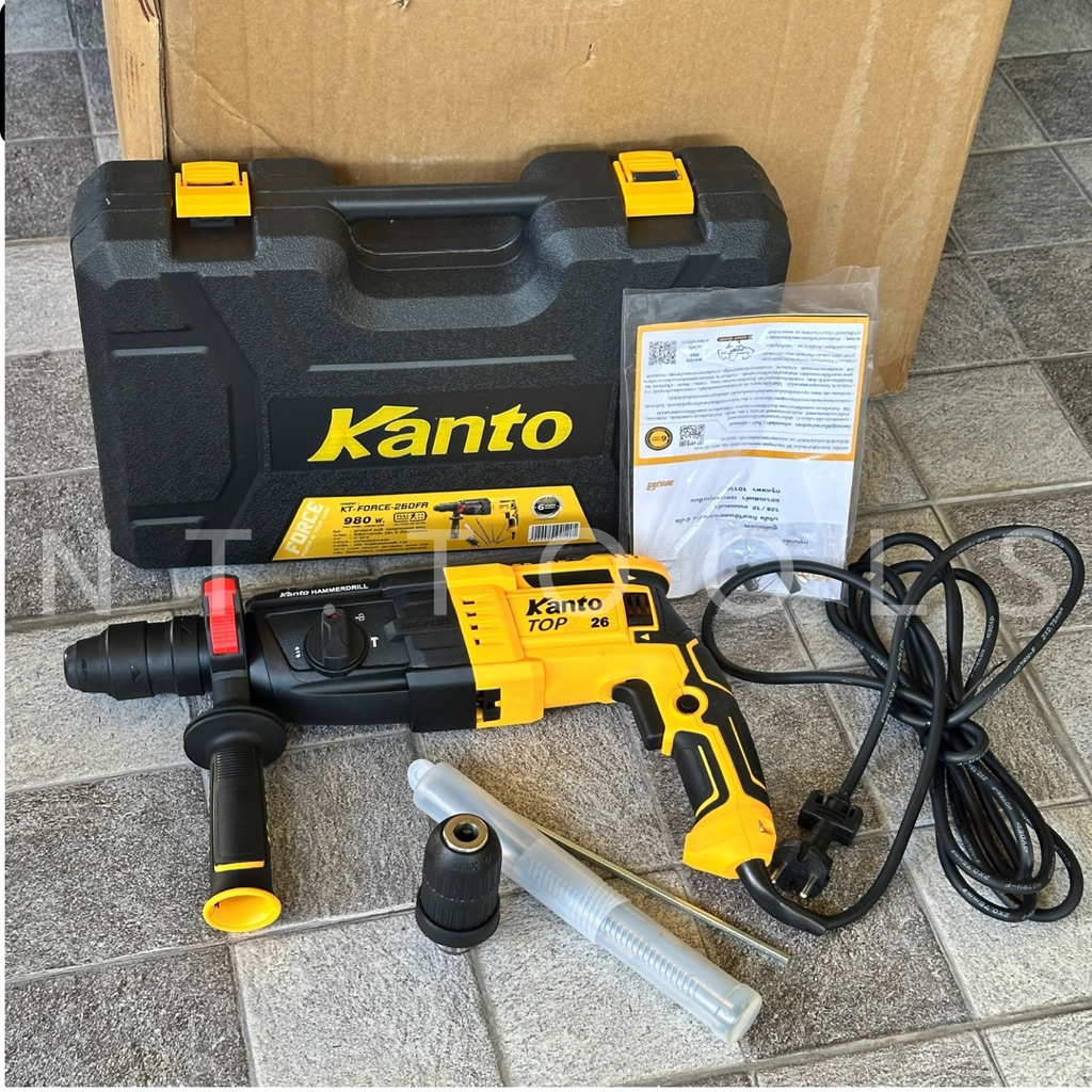 ( ออกใบกำกับภาษีได้ ) KANTO สว่านโรตารี่ 3 ระบบ 26 มม . 800W ขดลวดทองแดงแท้ KTB-2-26DFR ยี่ห้อKANTO