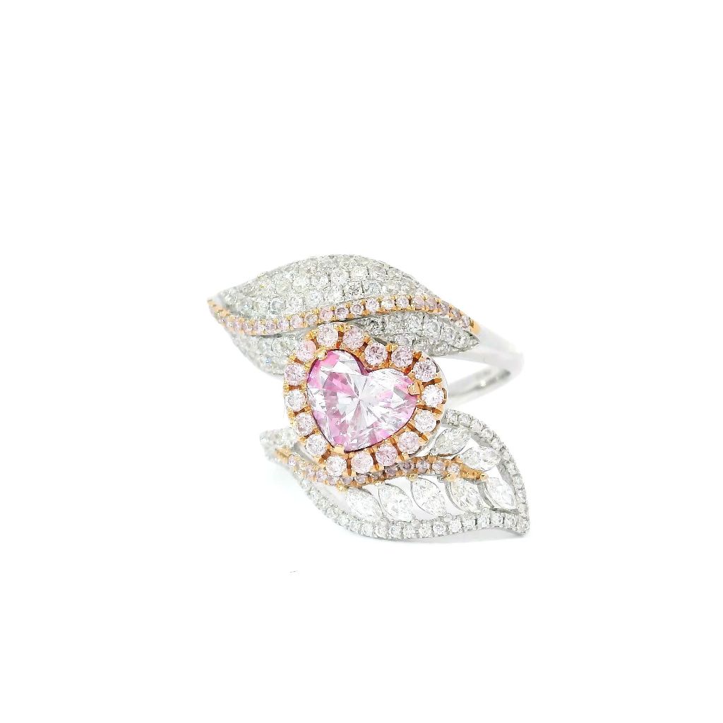 1.00 Carat Faint Pinkish Brown SI2 Clarity Diamond Ring