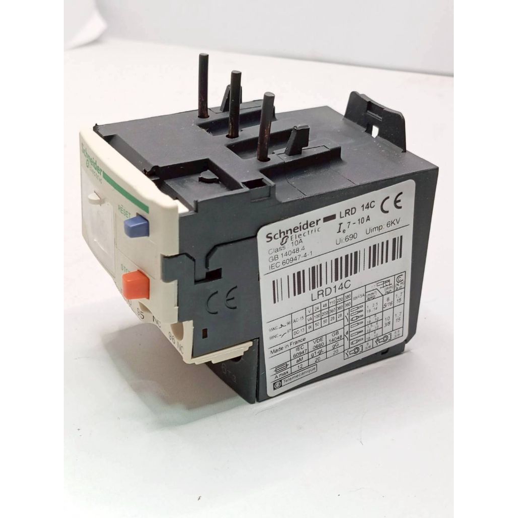 งานเเท้ Schneider Electric TeSys LRD14 ซึ่งเป็นโอเวอร์โหลดรีเลย์ความร้อนที่ออกแบบมาเพื่อป้องกันมอเตอ