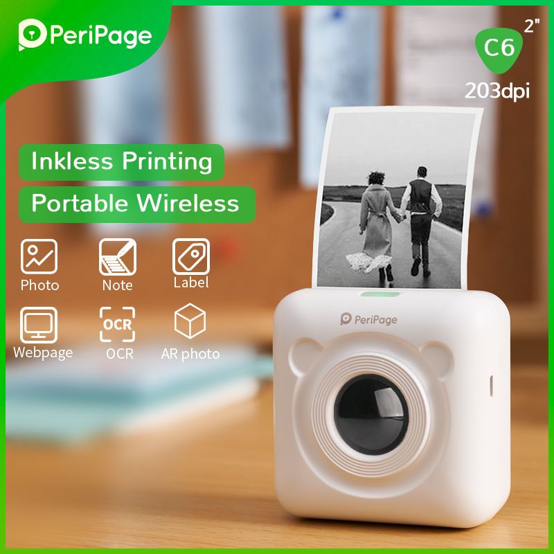 [Official Mall] Peripage C6 Portable เครื่องปริ้นพกพาไร้สาย