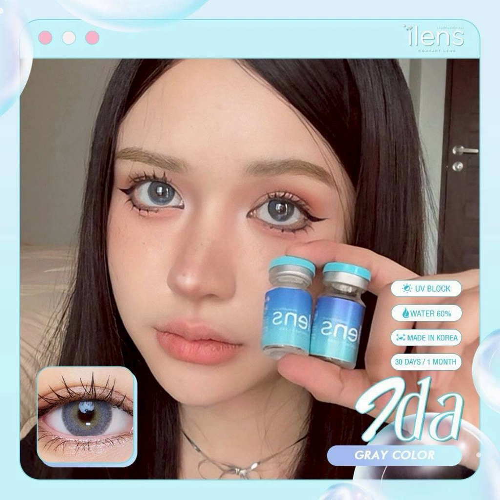 คอนแทคเลนส์ ilens ida ขนาดกลาง ค่าอมน้ำ60%