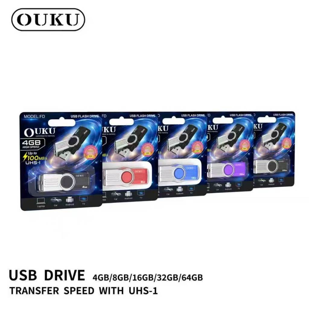 แฟลชไดร์ฟ 2GB 4GB 8GB 16GB 32GB 64GB  OUKU Portable Metal DT101 G2 USB Flash Drive