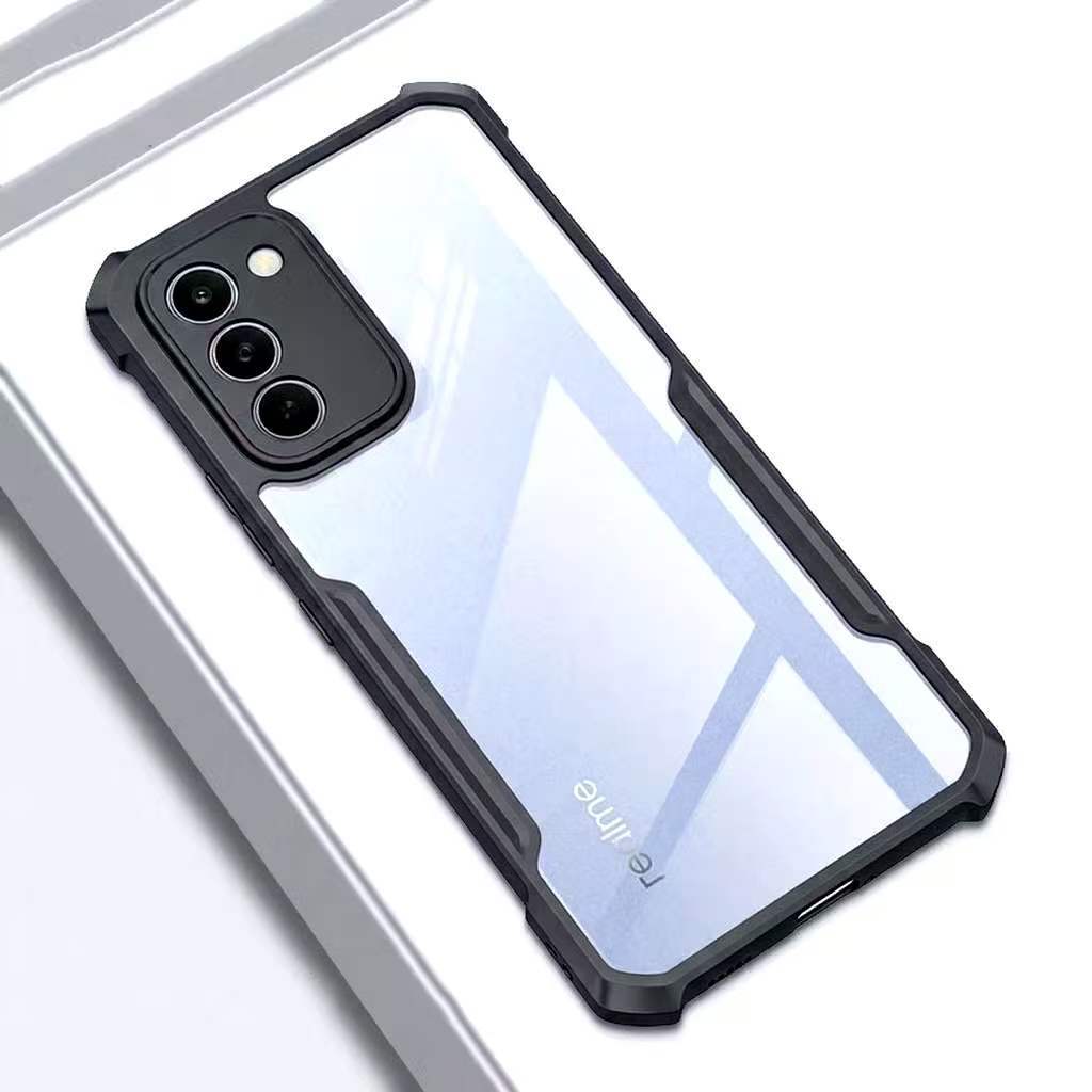 realme C100/realme C100i/realme C100x(ส่งในไทย)เคสกันกระแทกขอบสีหลังใสREALME C100x 4G/REALME C100i 4