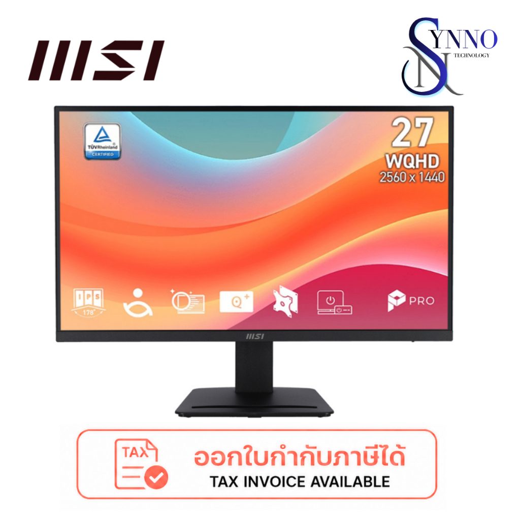 จอคอมพิวเตอร์ Monitor MSI PRO MP273Q E7 ( จอขนาด 27 นิ้ว QHD Business Monitor)