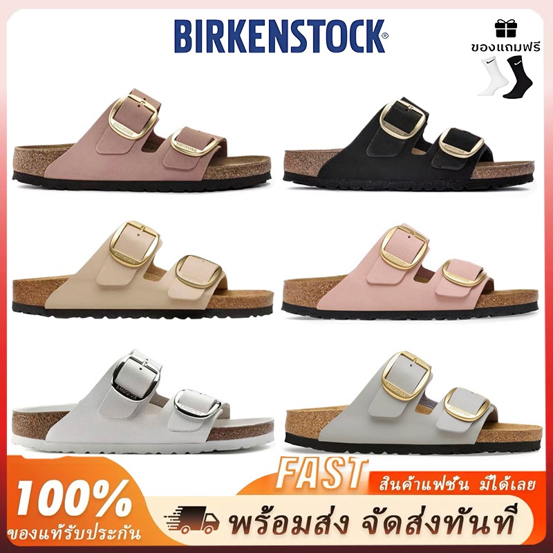 BIRKENSTOCK Arizona Big Buckle NUของแท้ 100 % รองเท้าแตะ Unisex