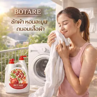 【5KG】Botare ผลิตภัณฑ์ซักผ้ากลิ่นทับทิม หอมยาวนาน ทำความสะอาดล้ำลึก 1ขวด 5000ml