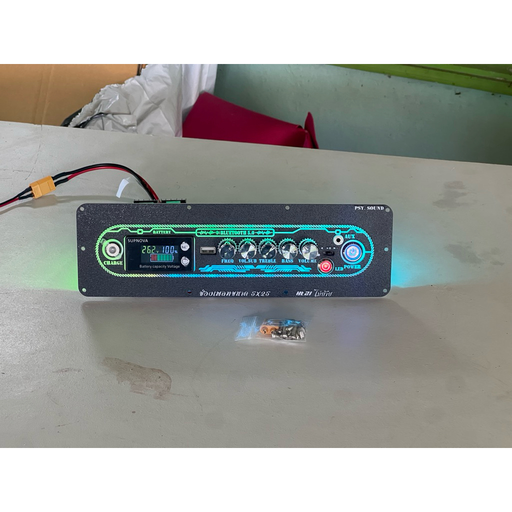เพลทเดินระขบ ZK-HT21 ไม่ย้ายวอลุ่ม ขนาด 5x25 ไฟ RGB จอดิจิตอล รีเลย์ 100a