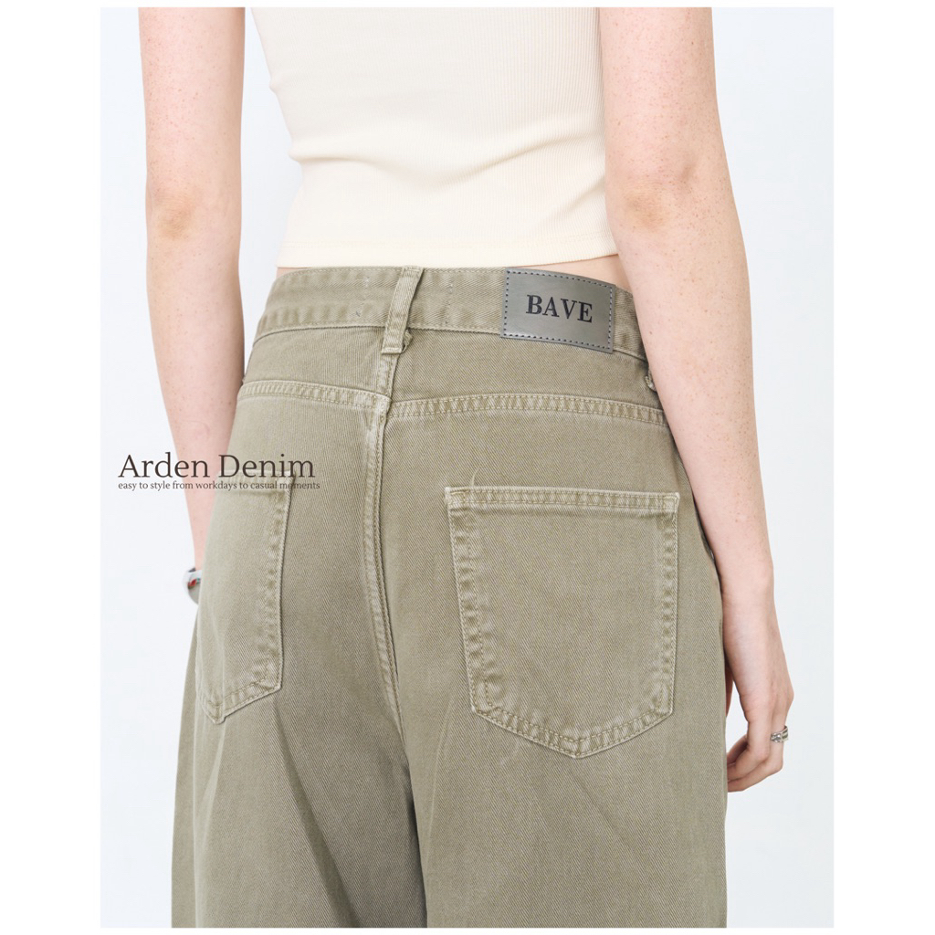 Bave - Arden denim กางเกงยีนส์ทรงกระบอกBarrel รูปที่ 4