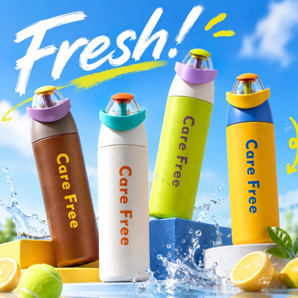 316 แก้วน้ำร้อนและน้ำเย็นน่ารัก ดูดี ความจุขนาดใหญ่ มีฝาปิด ขนาด 670 ML กระติกน้ำร้อนพกพา-280