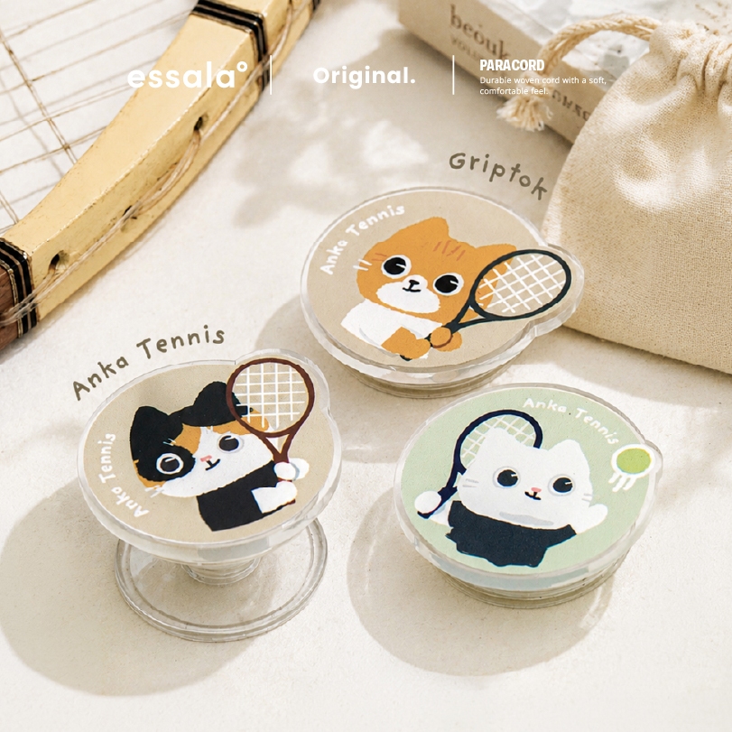 Essala Anka Tennis Griptok | ลายน้องแมวตีเทนนิส