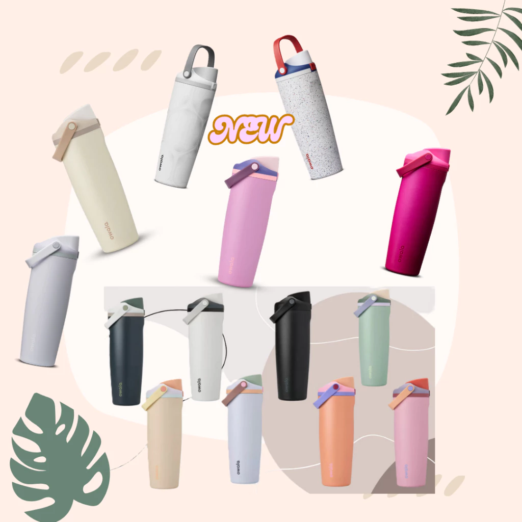 NEW💥Owala FreeSip Sway 30/40 oz. กระบอกเก็บความเย็น ฝา 2-in-1 (Sip-or-Swig) 💖 New Spider Man Collection