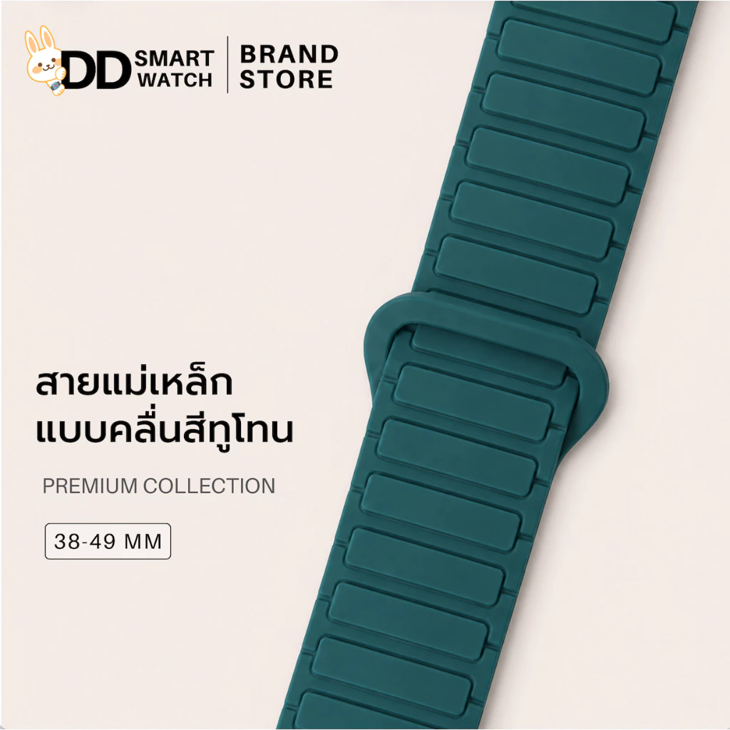 DD สายแม่เหล็กคลื่นสีทูโทน แบบพรีเมี่ยม ขนาด 38/40/41/42(s10)mm และ 42/44/45/46/49mm