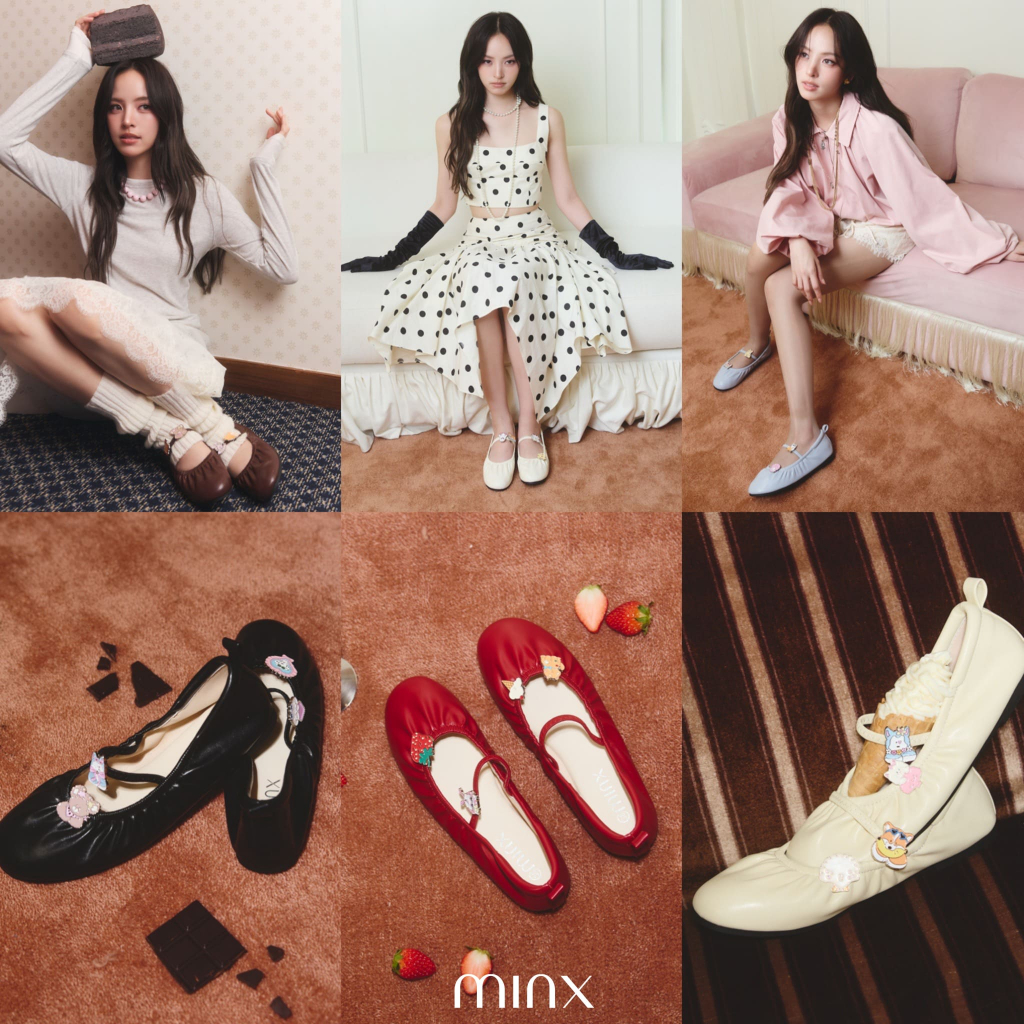 Minx รุ่น Dolly jane รองเท้าแมรี่เจน พื้นนุ่ม ประดับคลิป(สามารถถอดออกได้) minxshoes