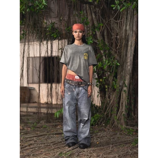Believe OVERPRINT Jeans / กางเกงยีนส์สกรีนสร้อยพระ