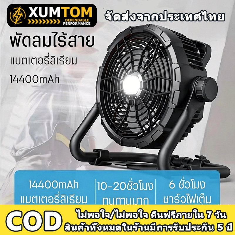 Summer Hot พัดลมโซล่าเซลล์ รุ่น X41 กันน้ำ ลมแรงทนทาน 30000mAh ชาร์จไฟบ้าน กลางแจ้งตกปลา USB TypeC Output