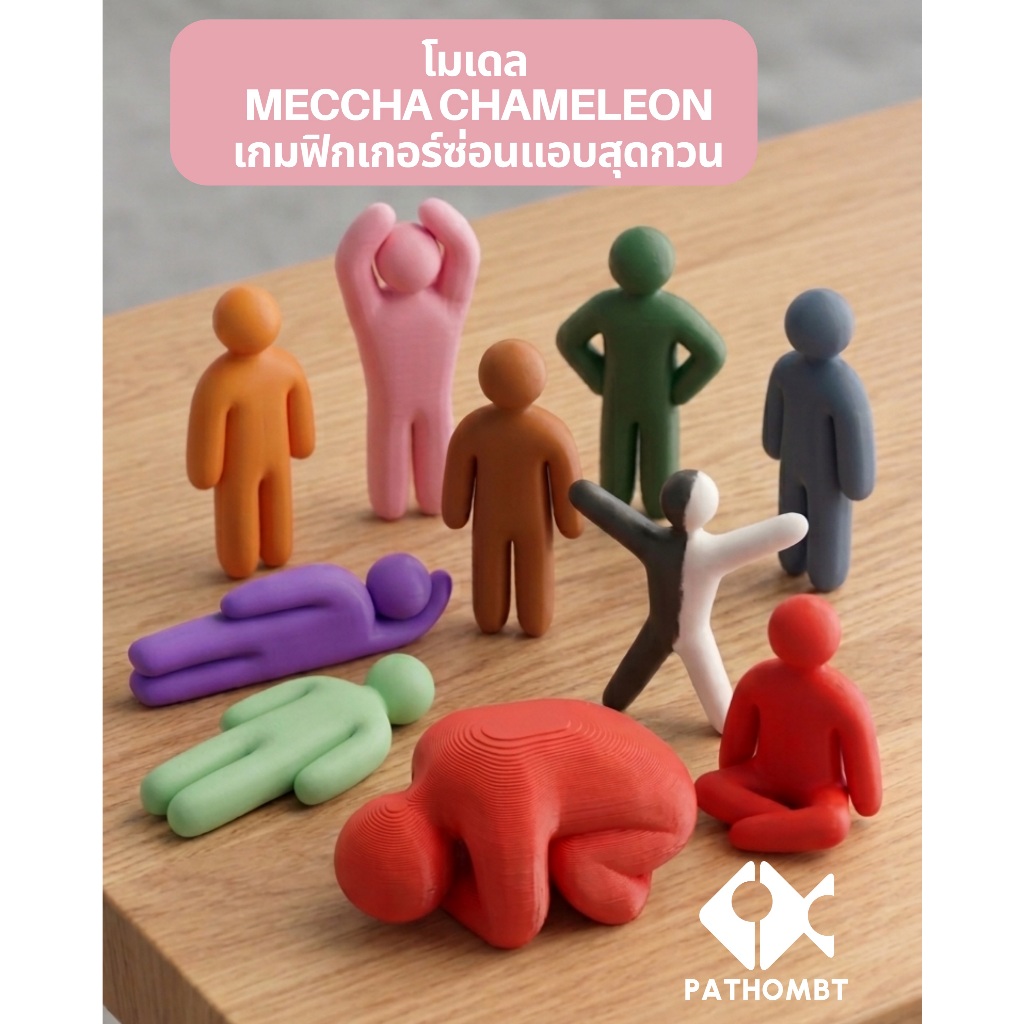 โมเดล Meccha Chameleon ของสะสมสายฮา เกมฟิกเกอร์ซ่อนแอบสุดกวน ของแต่งโต๊ะคอม พร็อพถ่ายรูป ของเล่นระบายสีเเกล้ง Pathombt