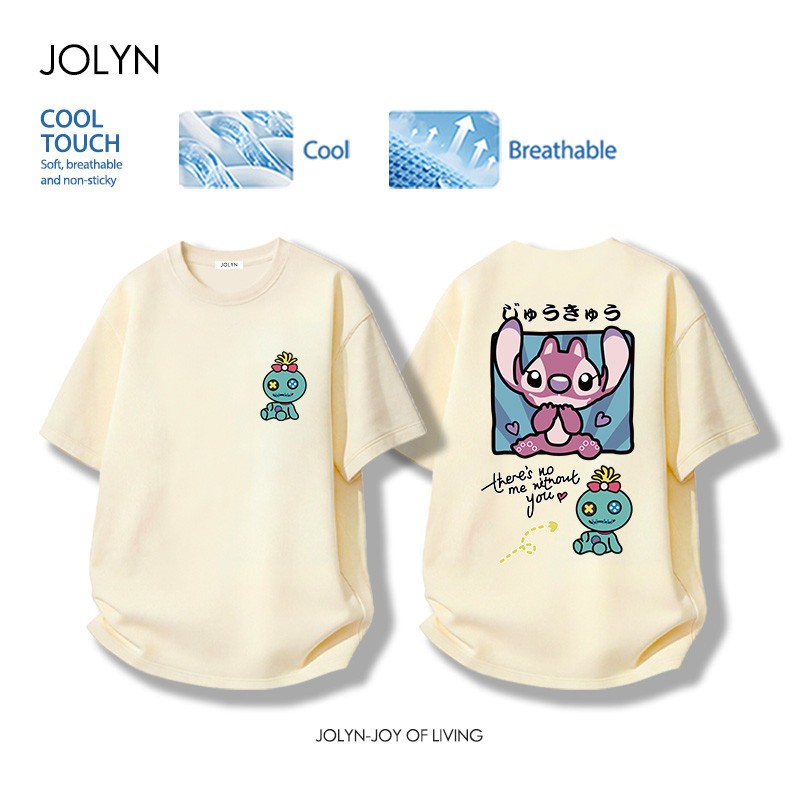 เสื้อยืดแขนสั้น หลวมและสะดวกสบาย ระบายอากาศได้ คอกลม ลายพิมพ์การ์ตูนน่ารัก สไตล์ลำลอง fashion ฤดูร้อน (พร้อมส่ง)