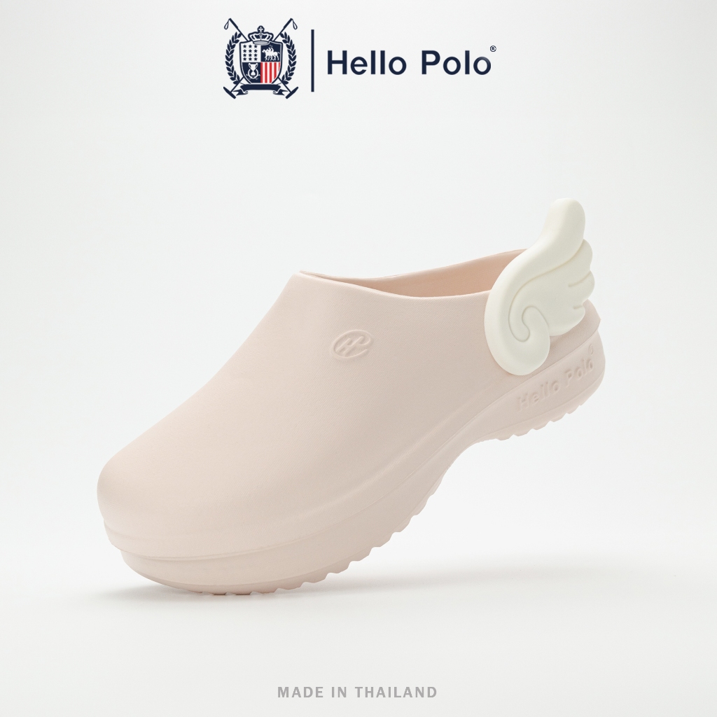 Hello Polo รองเท้าคัทชู รองเท้าแฟชั่นผู้หญิง รองเท้าลายติดปีก EVA นุ่มสบาย กันน้ำ แฟชั่น Size 36-41 รุ่น HP8009C