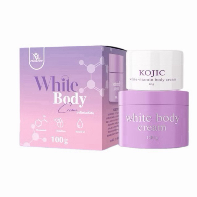 ครีมมาลี ไวท์ บอดี้ ครีม Malee White Body Cream ขนาด 100กรัม