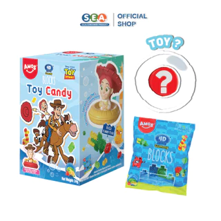 Toy Story x Amos เยลลี่ บล็อก โฟร์ดี ทรีดี 50g. พร้อมของเล่นจากภาพยนต์ Toy Story ลิขสิทธิ๋แท้