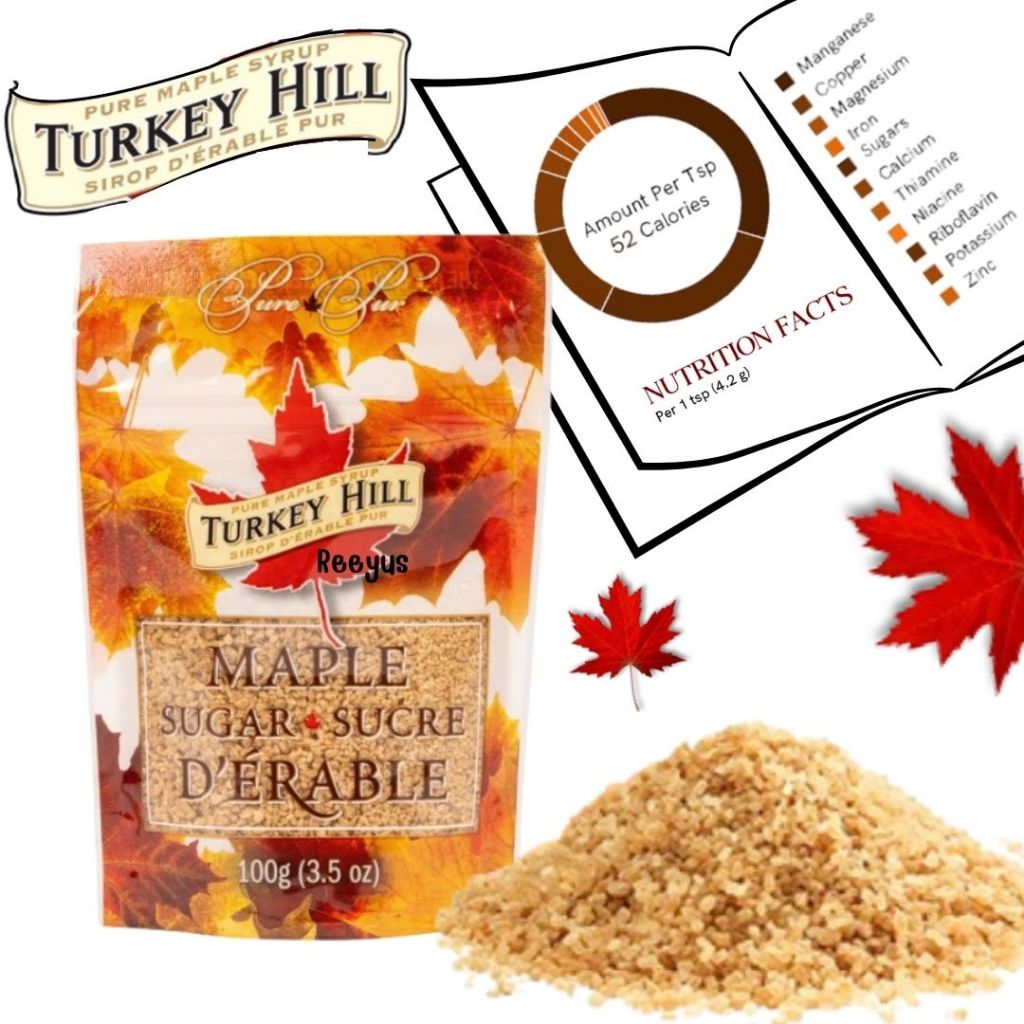 Turkey Hill Pure Maple Sugar 100g น้ำตาลเมเปิ้ลแท้ 100% สินค้าจากแคนาดา BBF.19/09/27