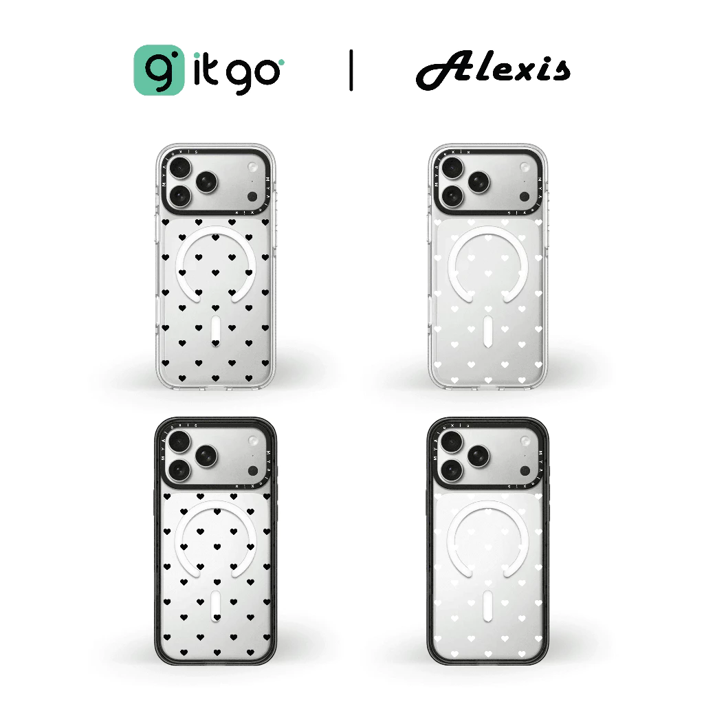 เคสใสและขอบดำ Alexis ST Clear&Black Mini Heart มินิฮาร์ท