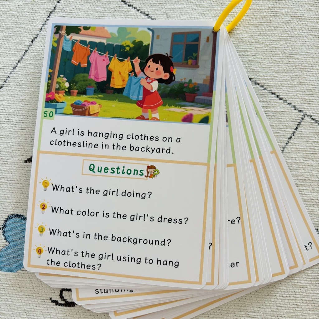 Flash Cards การ์ดภาพภาษาอังกฤษสำหรับฝึกการพูด การอ่าน และการตอบคำถาม