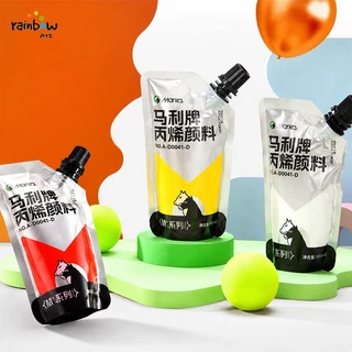 Marie สีอะคริลิค 100ml แบบถุง สีกันน้ำ ไม่จางหาย ปลอดสารพิษและไม่มีกลิ่น บรรจุแน่น สามารถใช้กับรุ่น