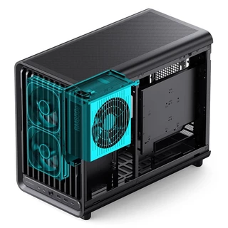 ส่งทันที เคส mATX ทรงเล็กโค้งมน รับการ์ดจอ435มม. รับชุดน้ำ3ตอน Case Micro-ATX Jonsbo D33 Black
